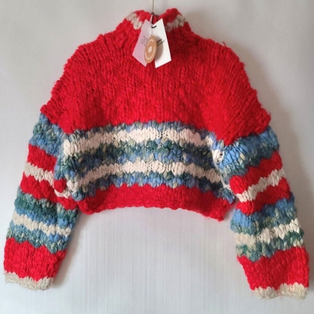 URBAN OUTFITTERS BDG Cropped Chunky Cardigan Sweater - Picture 5 of 8